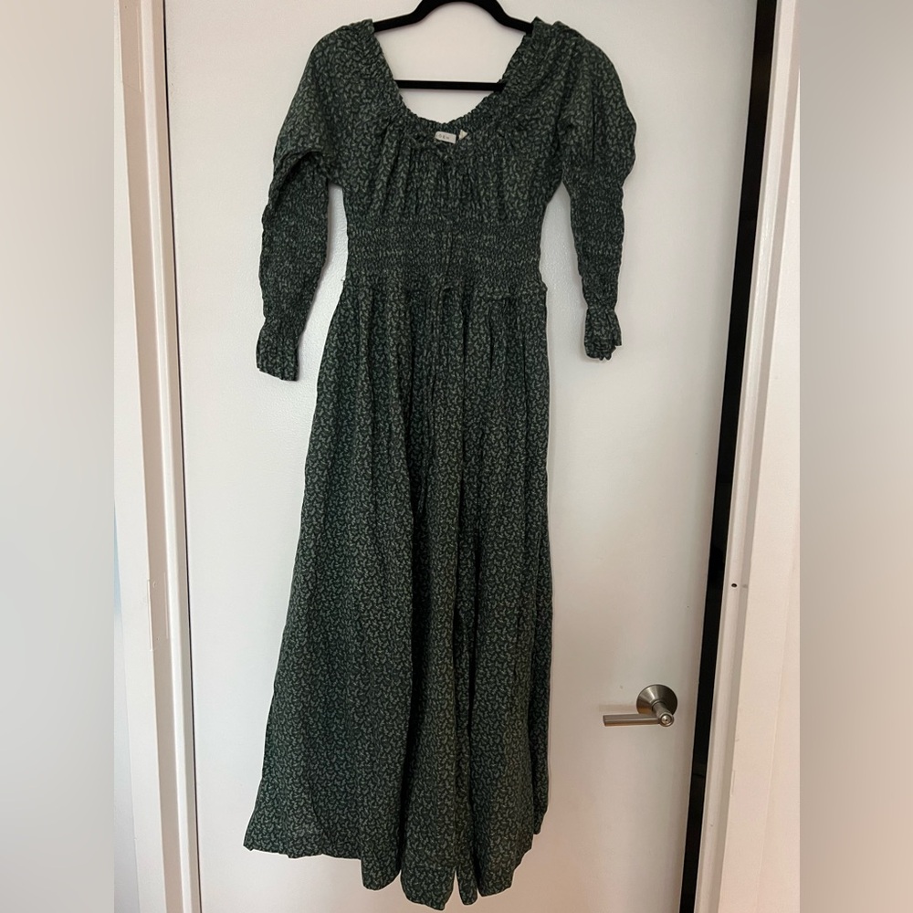 Doen green Ischia maxi dress, M